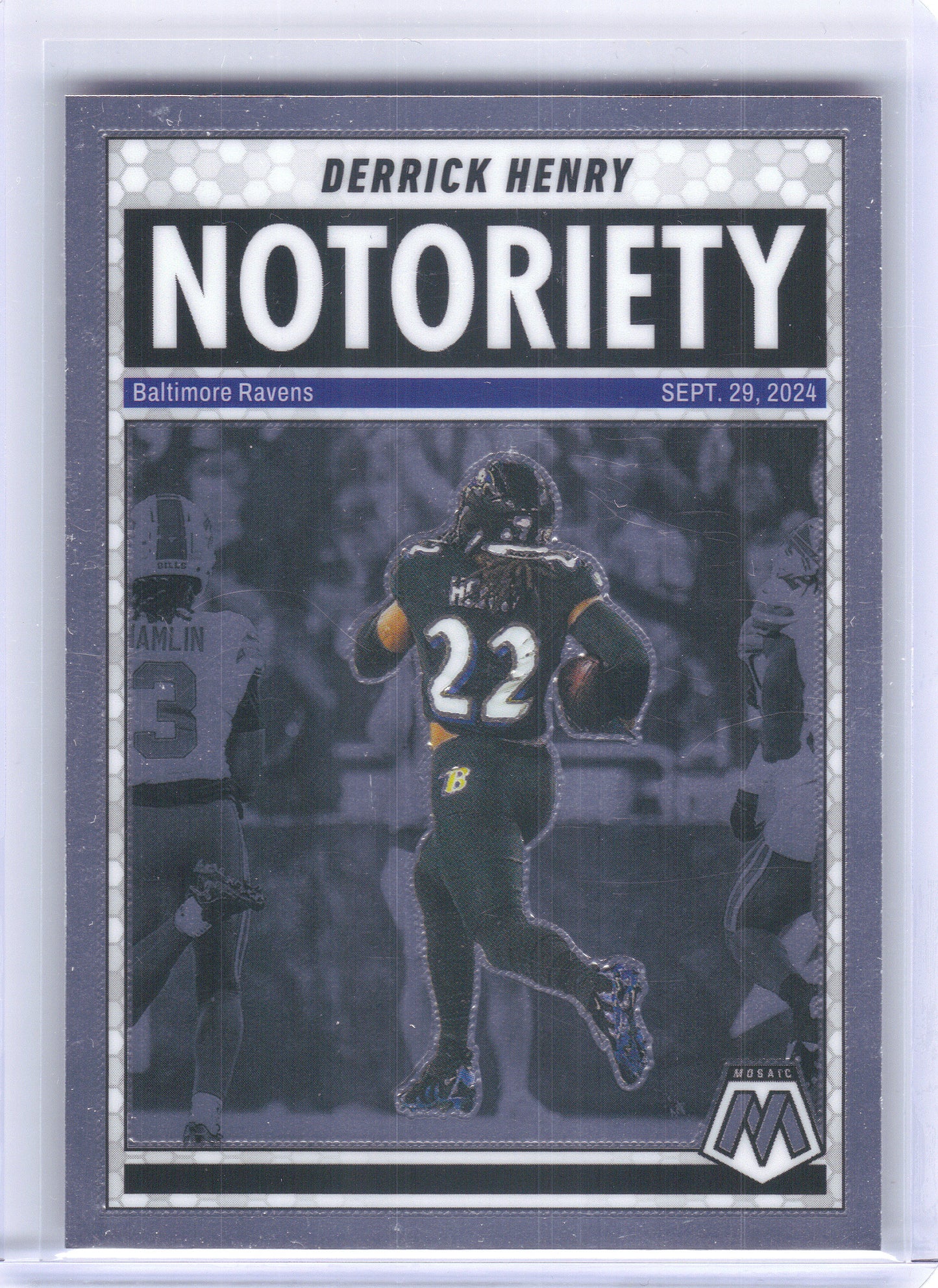 2025 Panini Mosaic #4 Derrick Henry Notoriety Baltimore Ravens