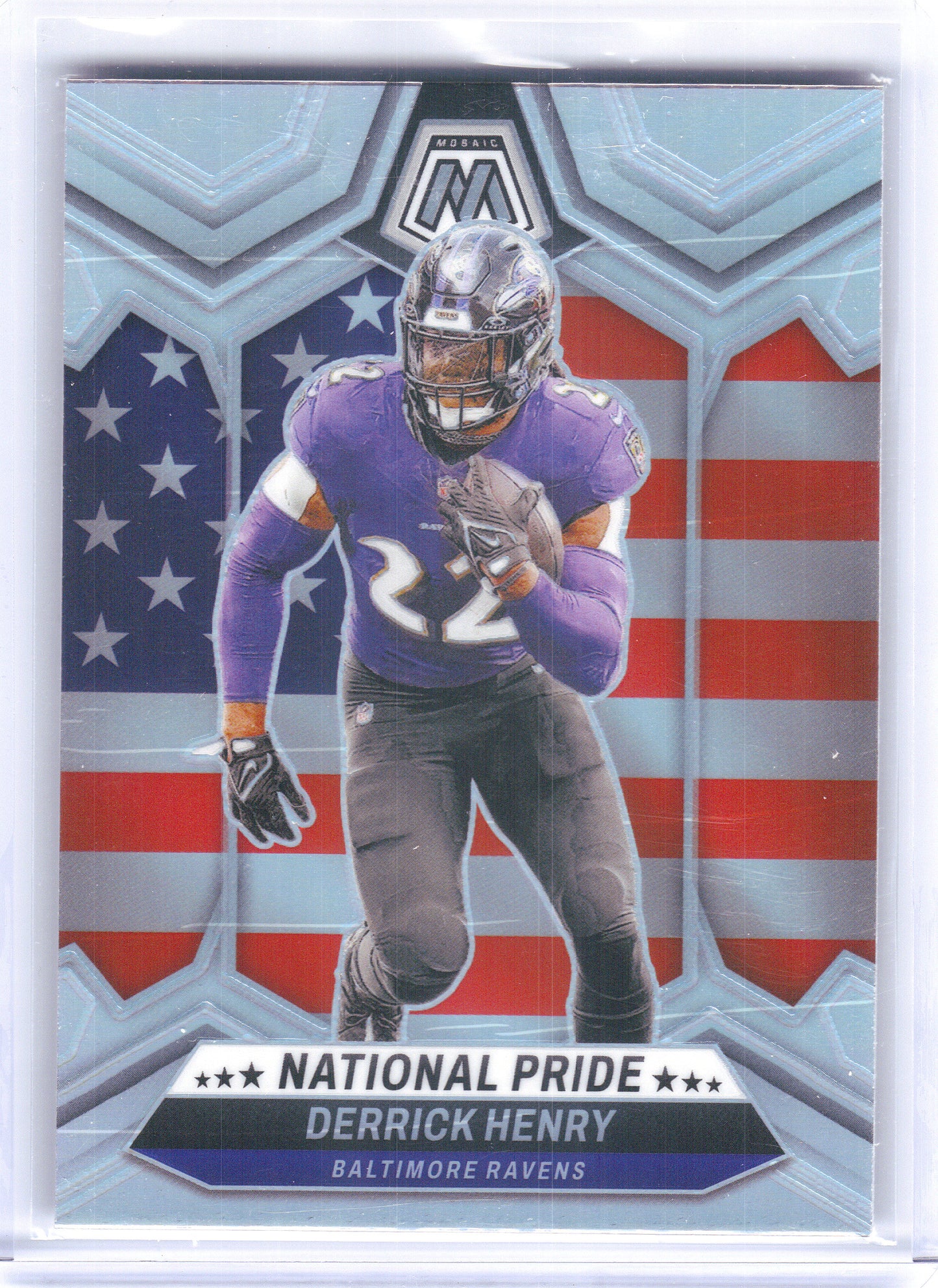 2024 Panini Mosaic #257 Derrick Henry Silver Baltimore Ravens