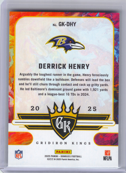 2025 Donruss #GK-DHY Derrick Henry Gridiron Kings Baltimore Ravens