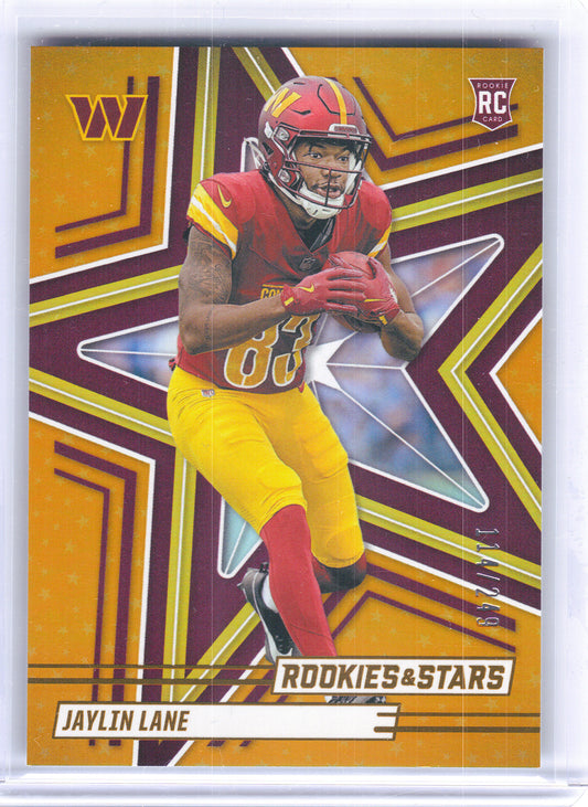 2025 Panini Rookies & Stars #140 Jaylin Lane Orange #/249 Washington Commanders SN,RC