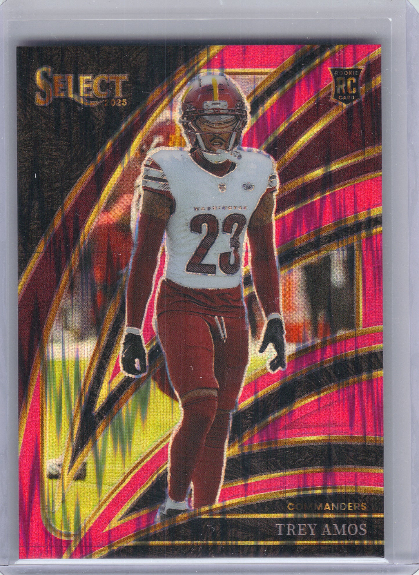 2025 Panini Select #287 Trey Amos Pink Prizm Shock Washington Commanders