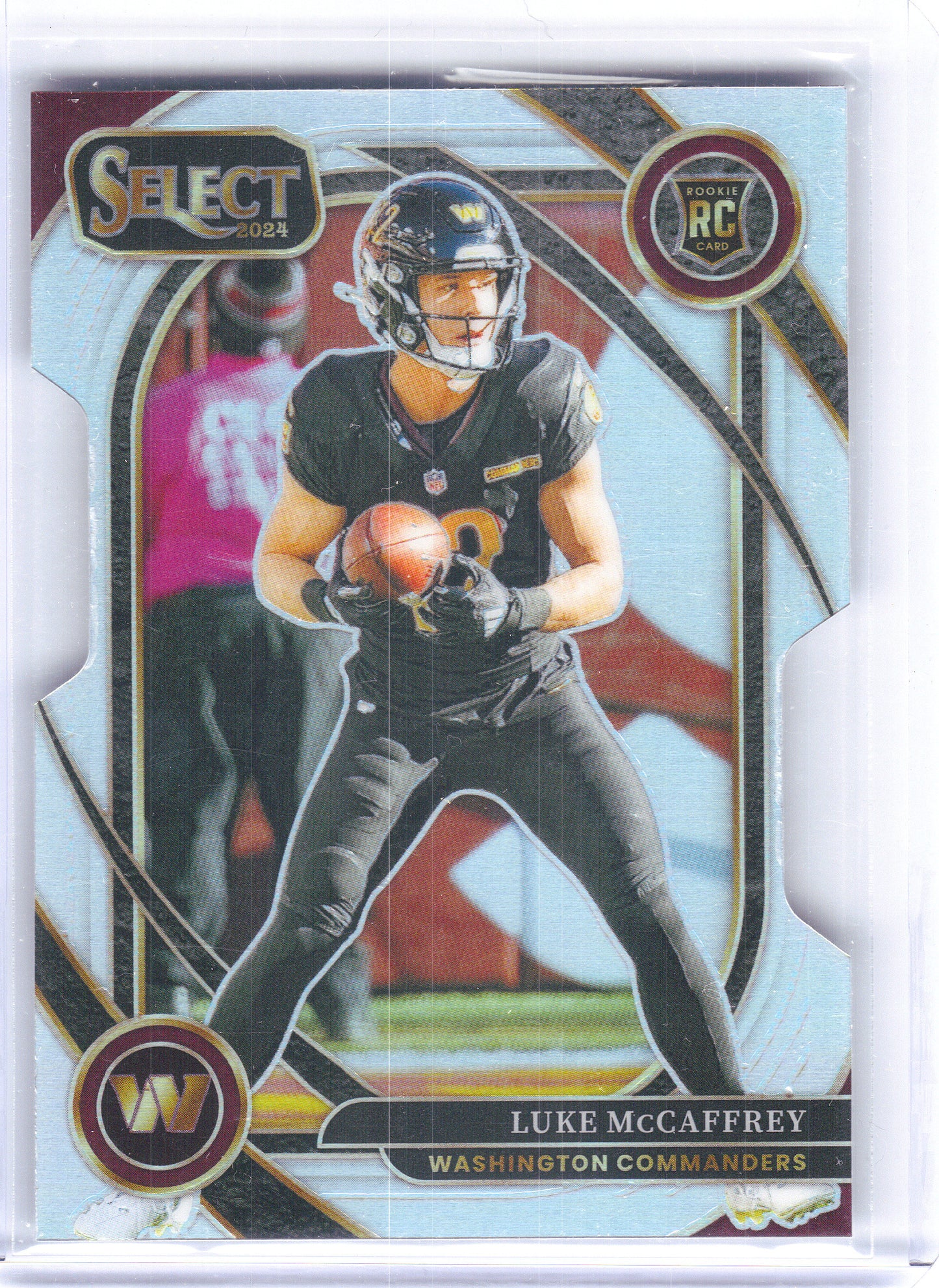 2024 Panini Select #279 Luke McCaffrey Silver Prizm Die Cut Washington Commanders RC