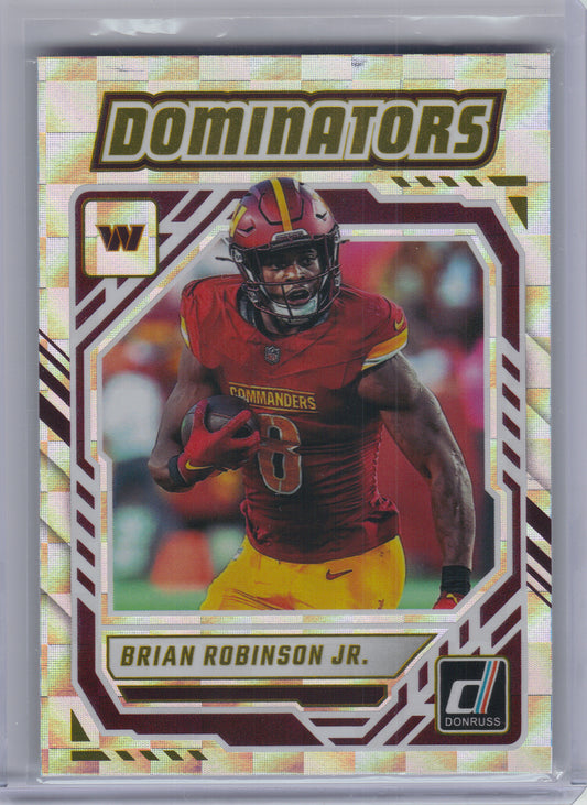 2025 Donruss #DOM-BRN Brian Robinson Jr. Dominators Washington Commanders