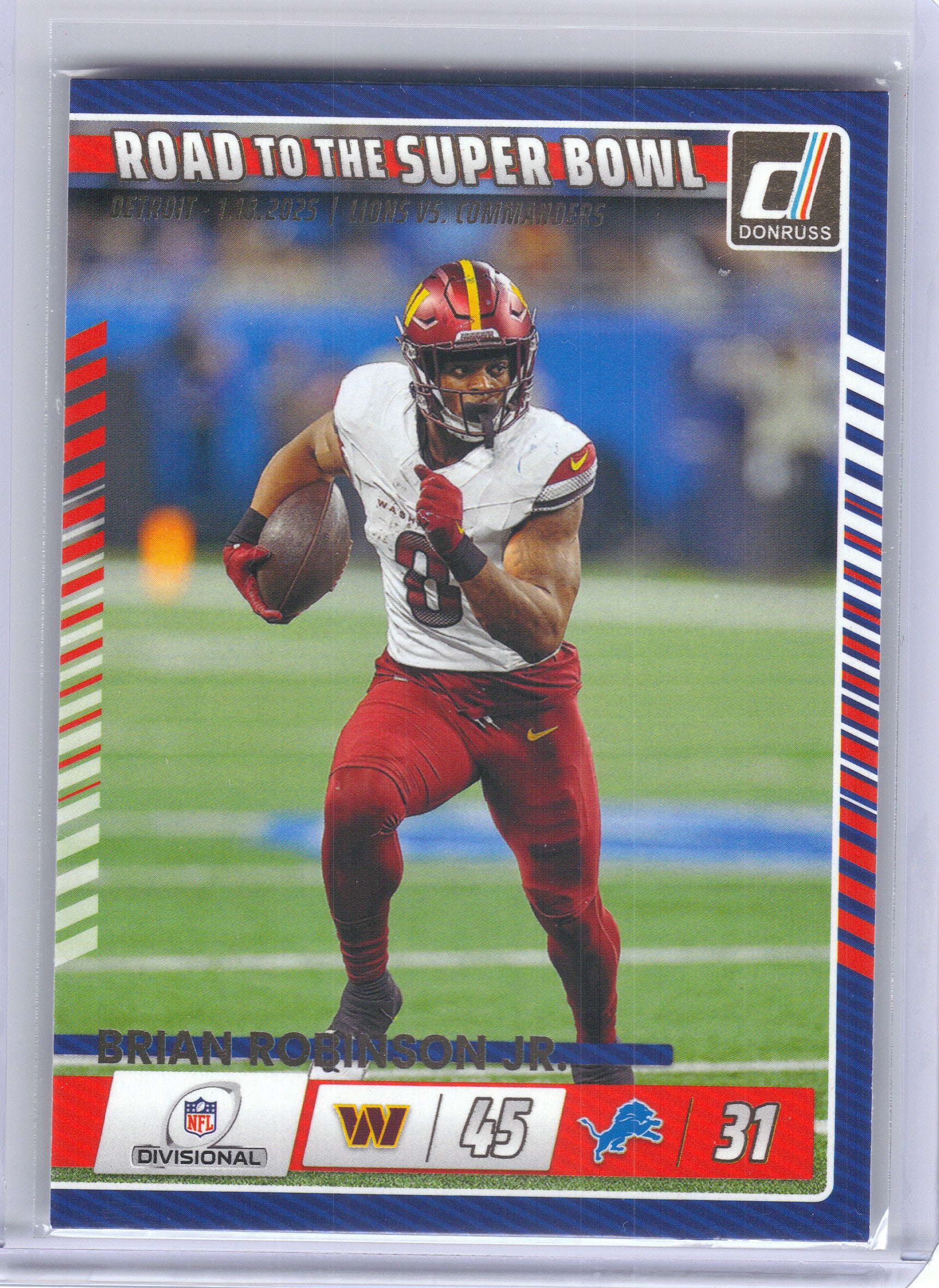 2025 Donruss #2 Brian Robinson Jr. Road to the Super Bowl Divisional Round Washington Commanders