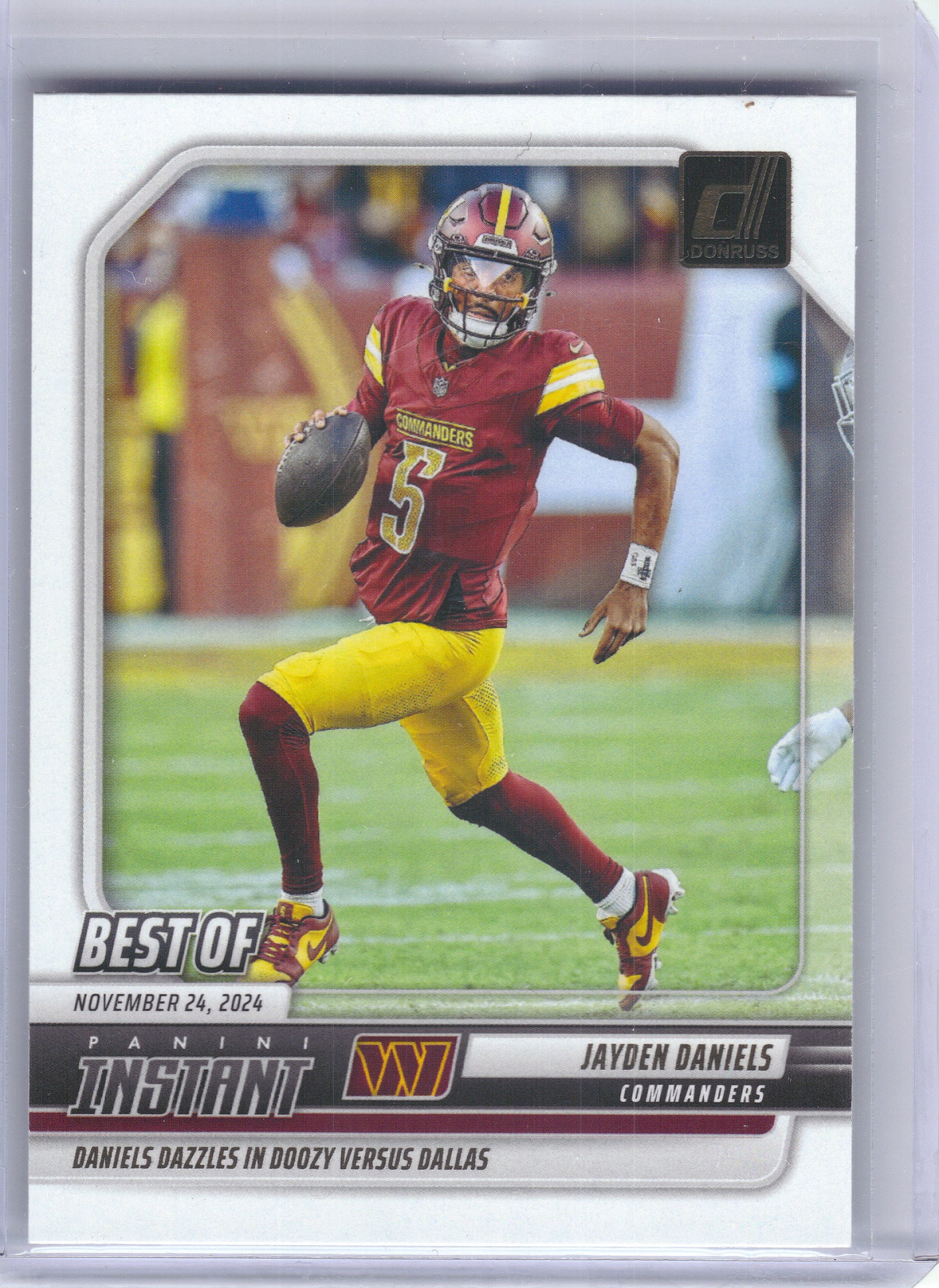 2025 Donruss #INS-JDS Jayden Daniels Best of Instant Washington Commanders
