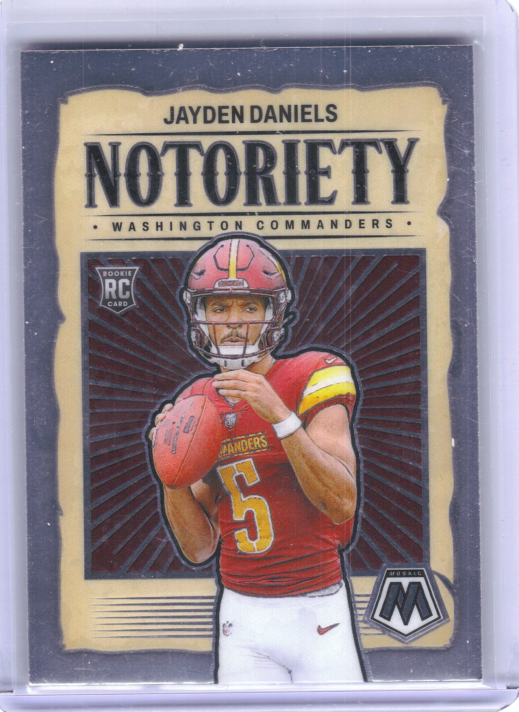 2024 Panini Mosaic #19 Jayden Daniels Notoriety Washington Commanders