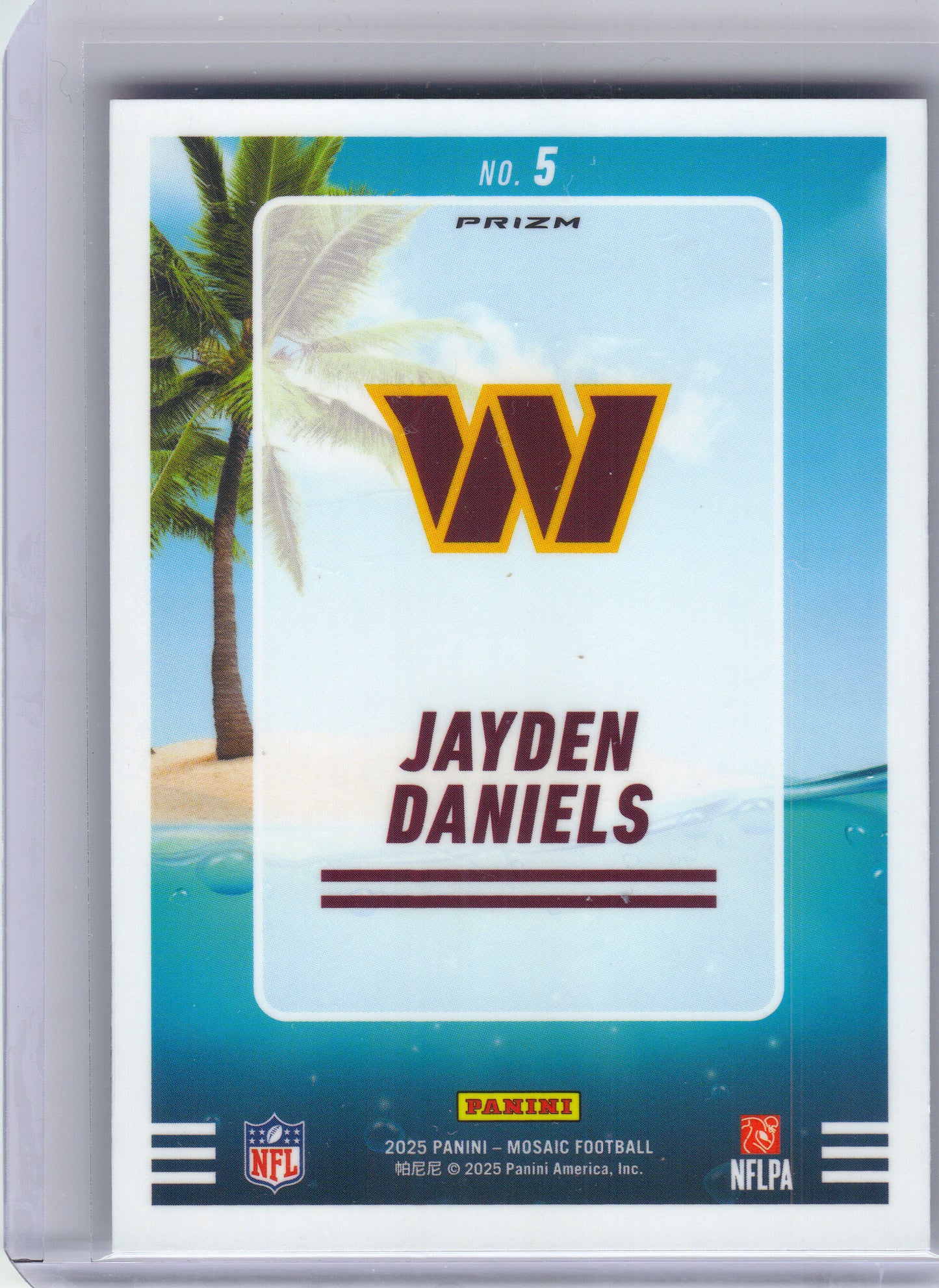 2025 Panini Mosaic #5 Jayden Daniels Splash Mosaic Silver Washington Commanders