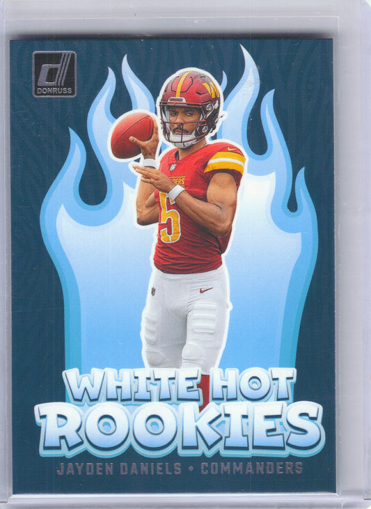 2024 Donruss #WH8 Jayden Daniels White Hot Rookies Washington Commanders
