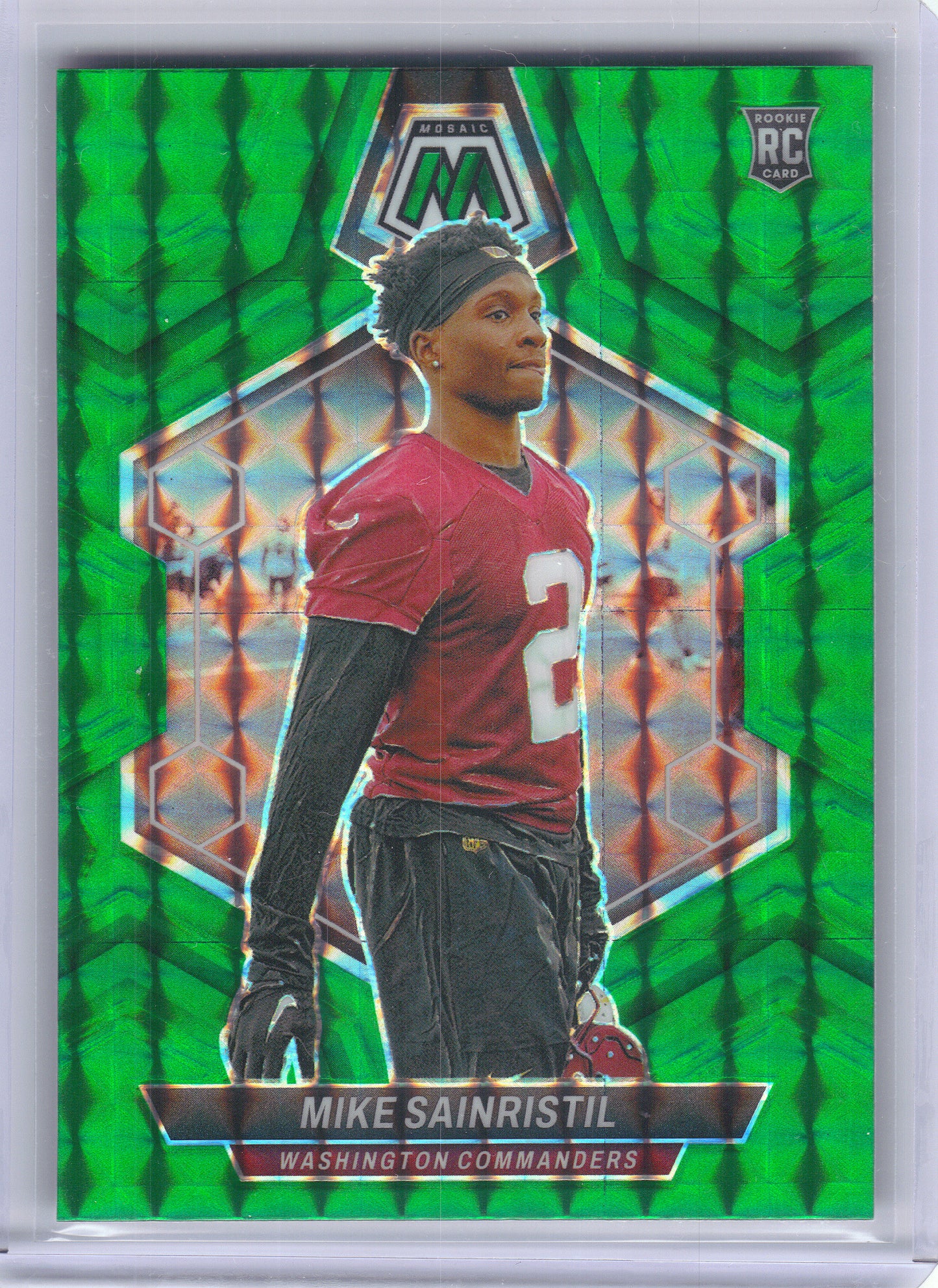 2024 Panini Mosaic #349 Mike Sainristil Mosaic Green Washington Commanders