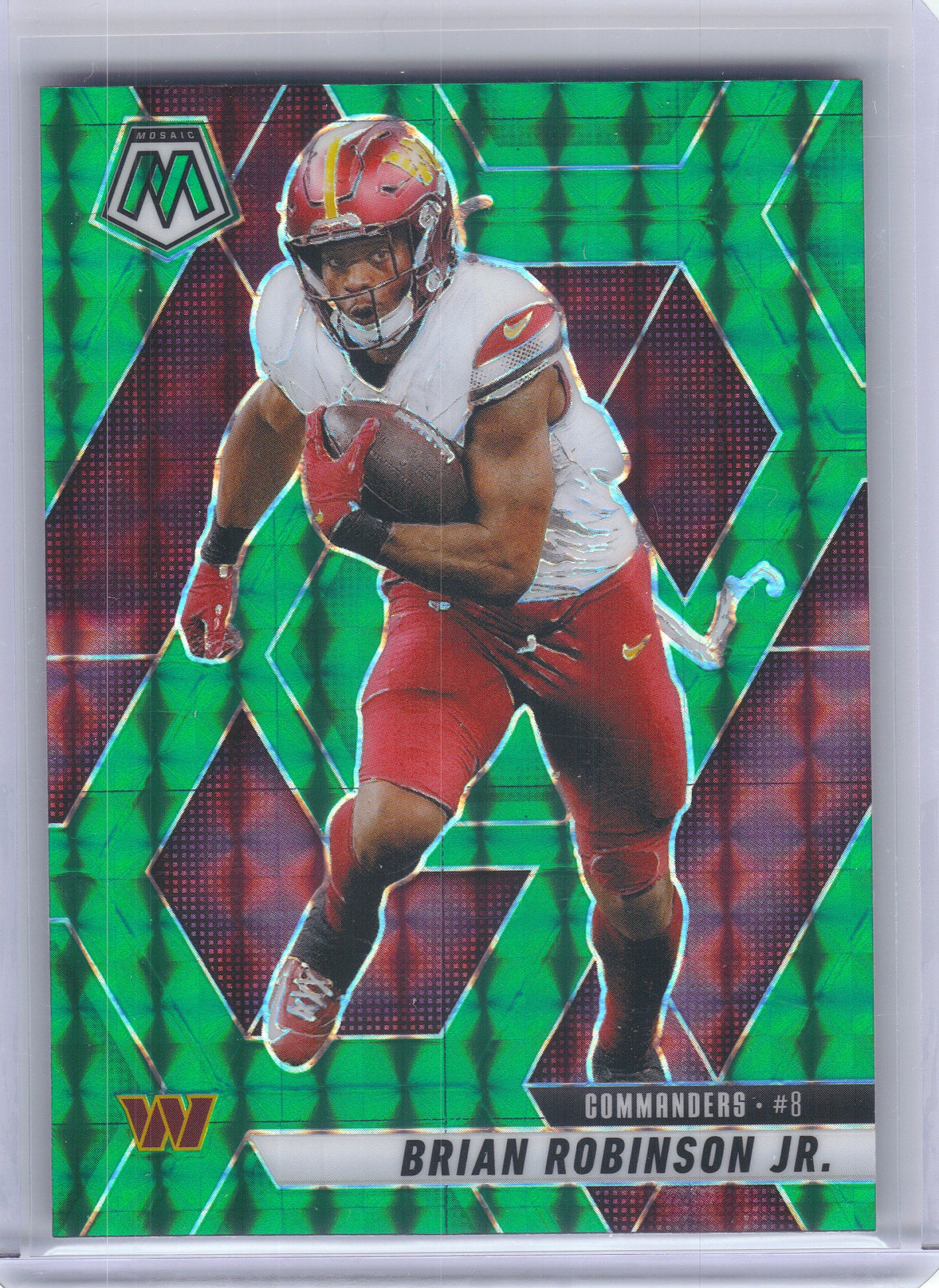 2025 Panini Mosaic #143 Brian Robinson Jr. Mosaic Green Washington Commanders