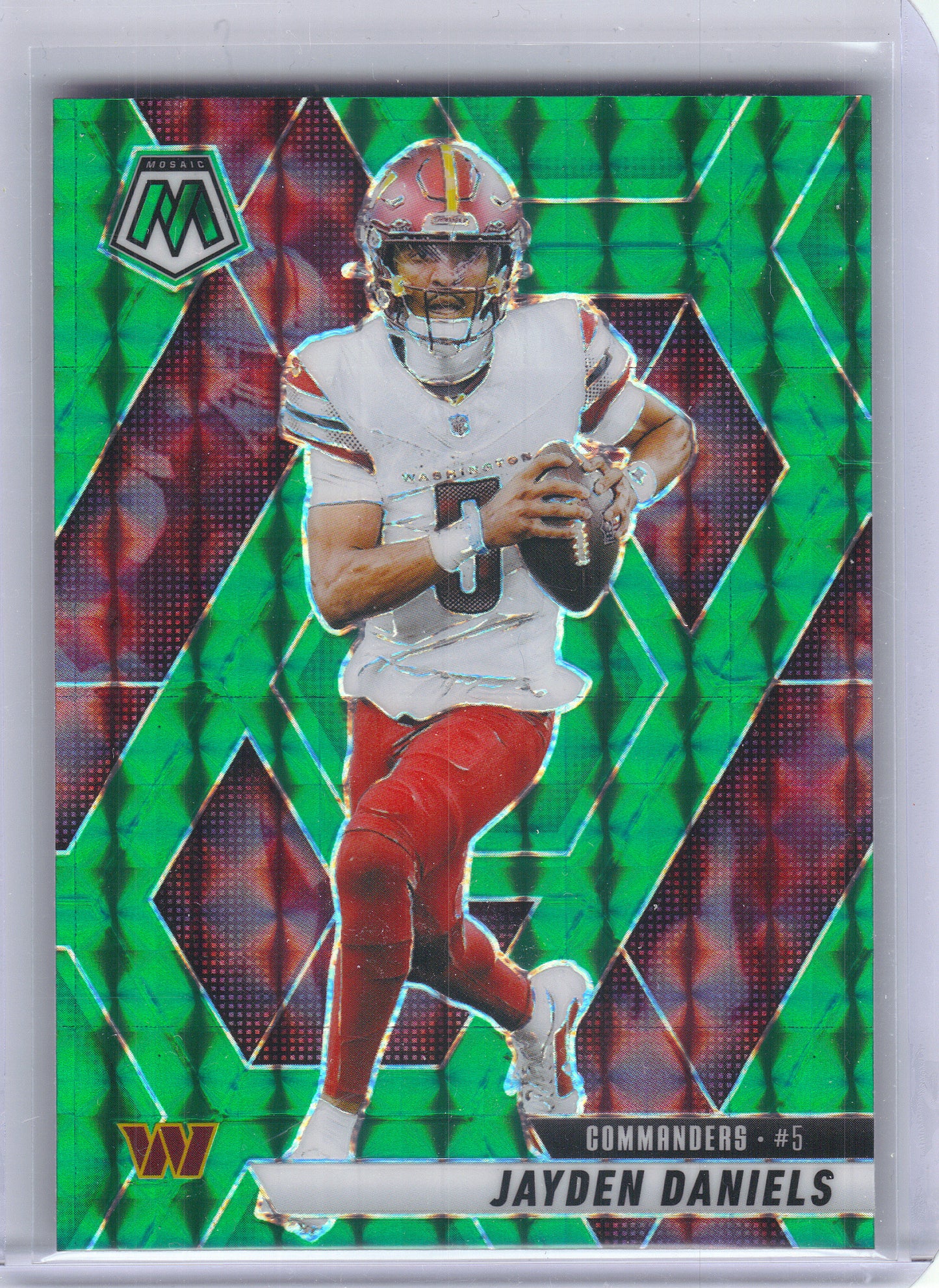 2025 Panini Mosaic #232 Jayden Daniels Mosaic Green Washington Commanders