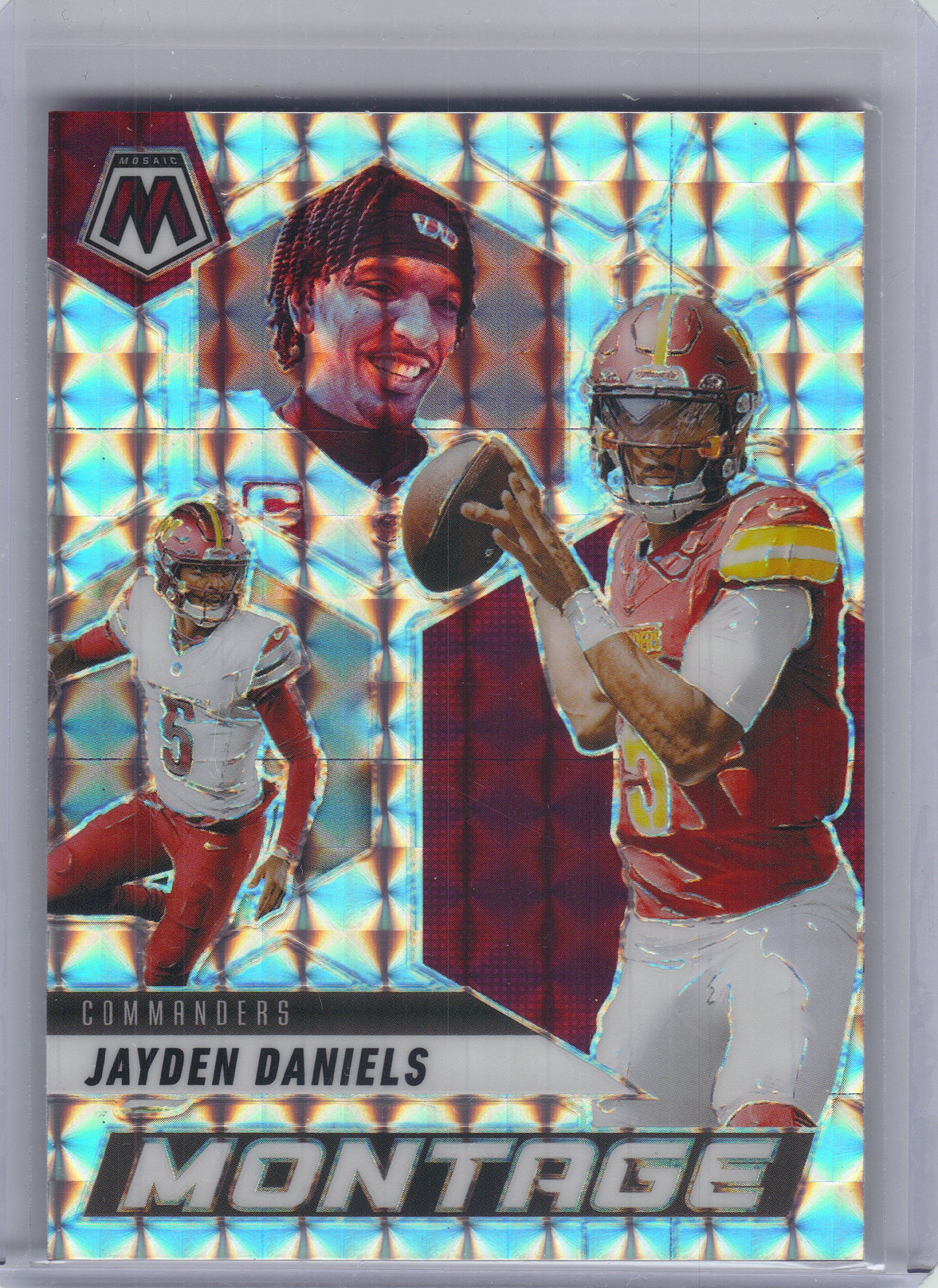 2025 Panini Mosaic #3 Jayden Daniels Montage Mosaic Washington Commanders