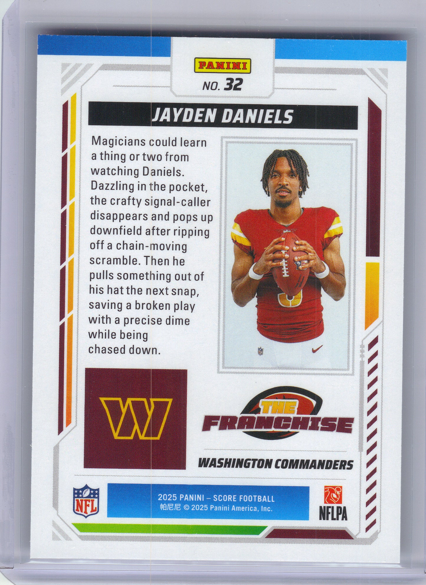 2025 Score #32 Jayden Daniels The Franchise Washington Commanders