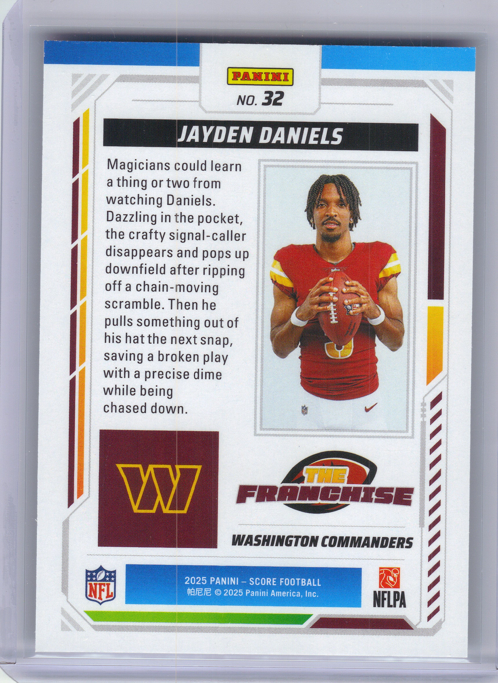 2025 Score #32 Jayden Daniels The Franchise Washington Commanders