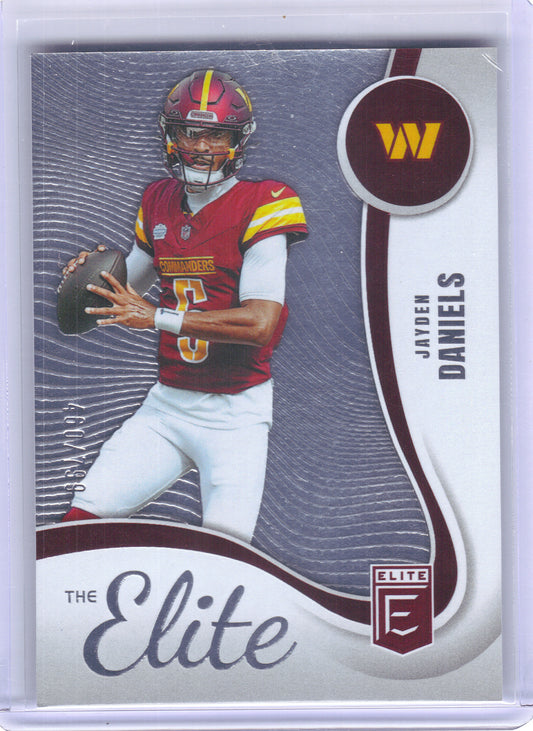 2025 Donruss Elite #5 Jayden Daniels The Elite #/799 Washington Commanders SN