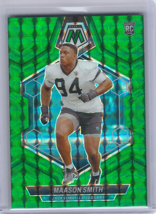 2024 Panini Mosaic #347 Maason Smith Mosaic Green Jacksonville Jaguars