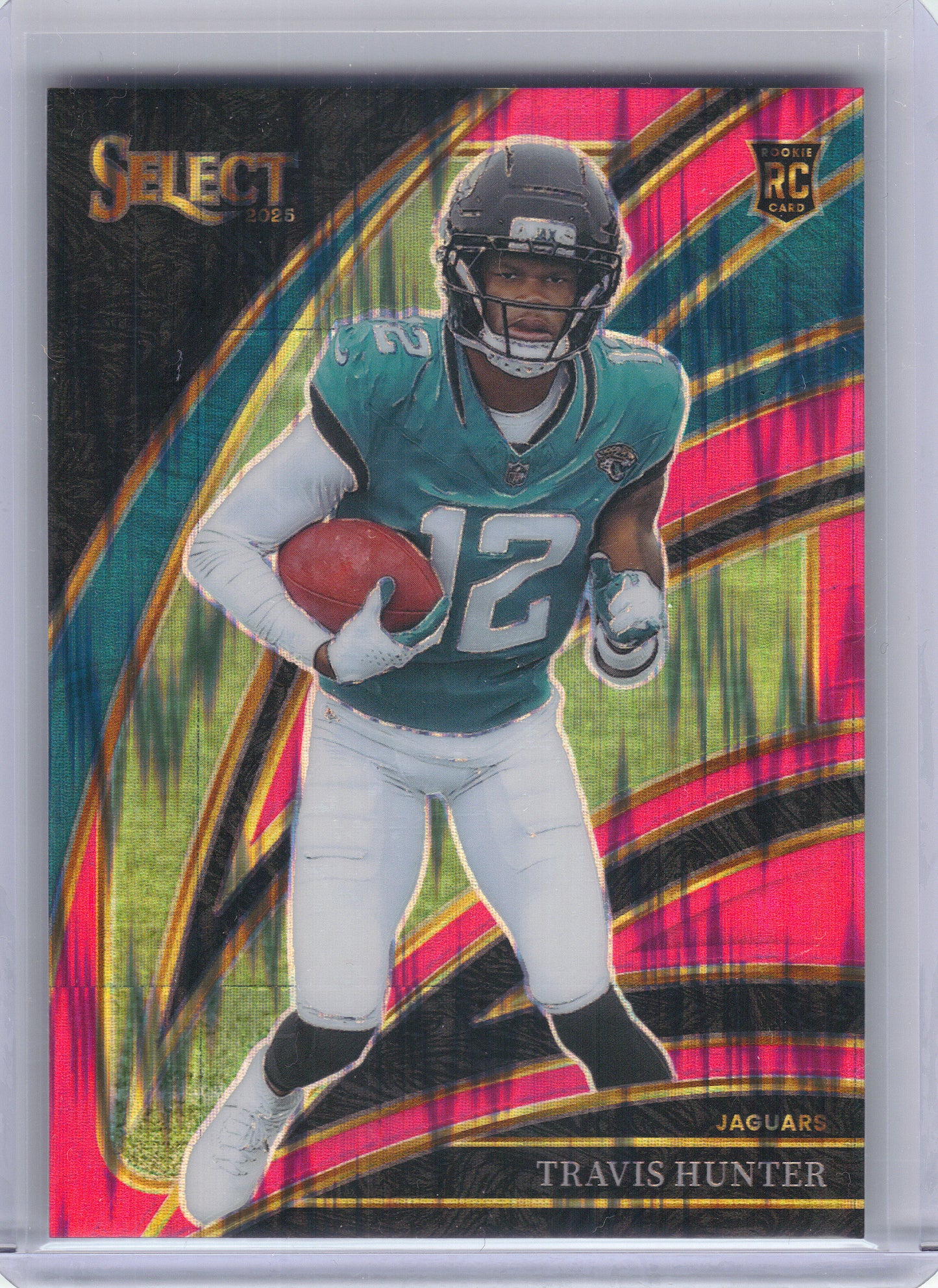 2025 Panini Select #228 Travis Hunter Pink Prizm Shock Jacksonville Jaguars RC