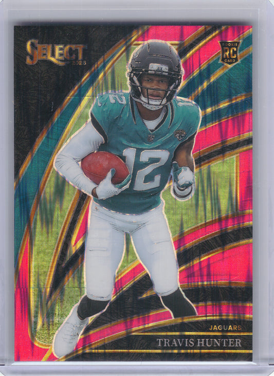 2025 Panini Select #228 Travis Hunter Pink Prizm Shock Jacksonville Jaguars RC