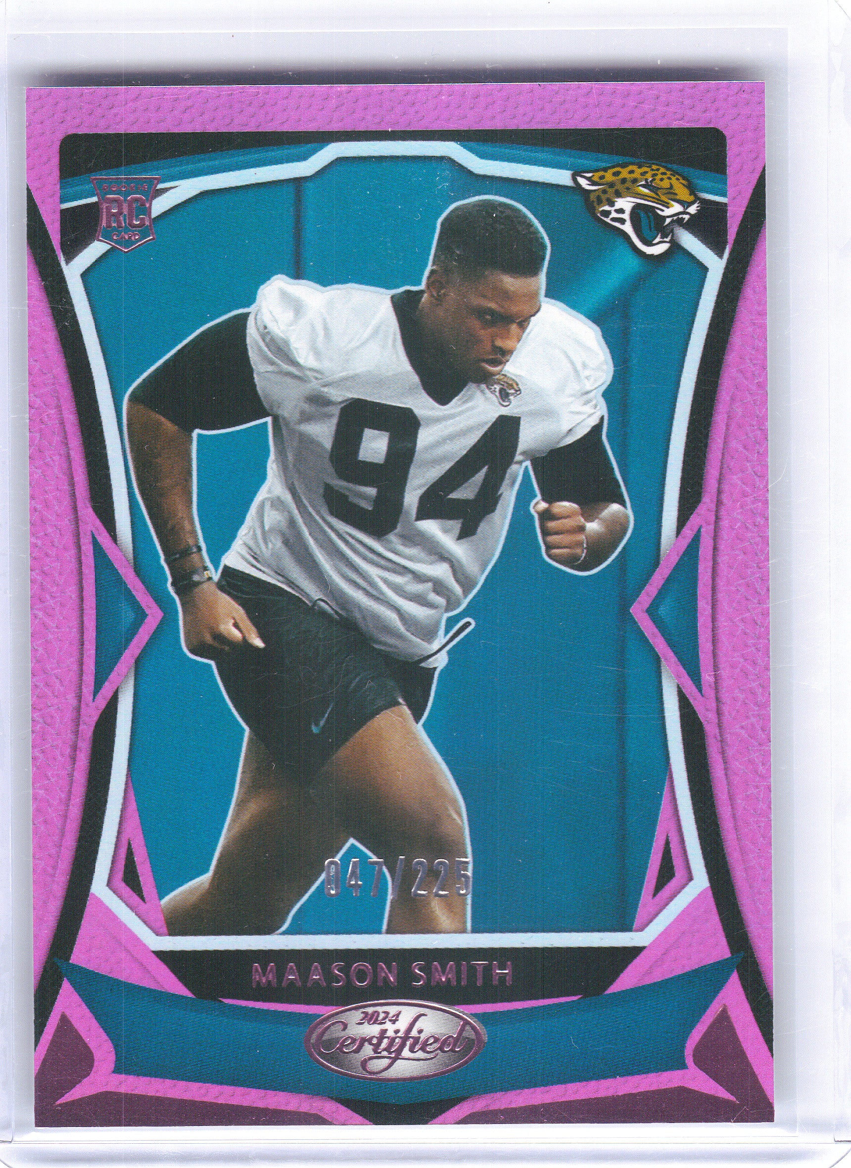 2024 Panini Certified #138 Maason Smith Mirror Pink #/225 Jacksonville Jaguars SN,RC