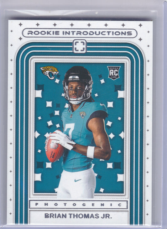 2024 Panini Photogenic #13 Brian Thomas Jr. Rookie Introductions Jacksonville Jaguars