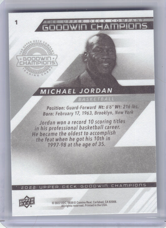 2022 Upper Deck Goodwin Champions #1 Michael Jordan
