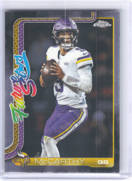 2025 Topps Chrome #FS-18 J.J. McCarthy Future Stars Minnesota Vikings