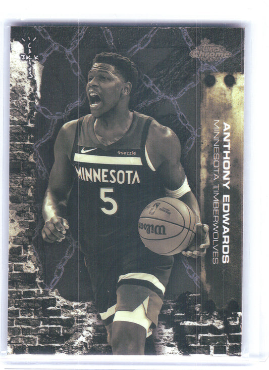 2025-26 Topps Chrome Cactus Jack #33 Anthony Edwards Refractor Minnesota Timberwolves