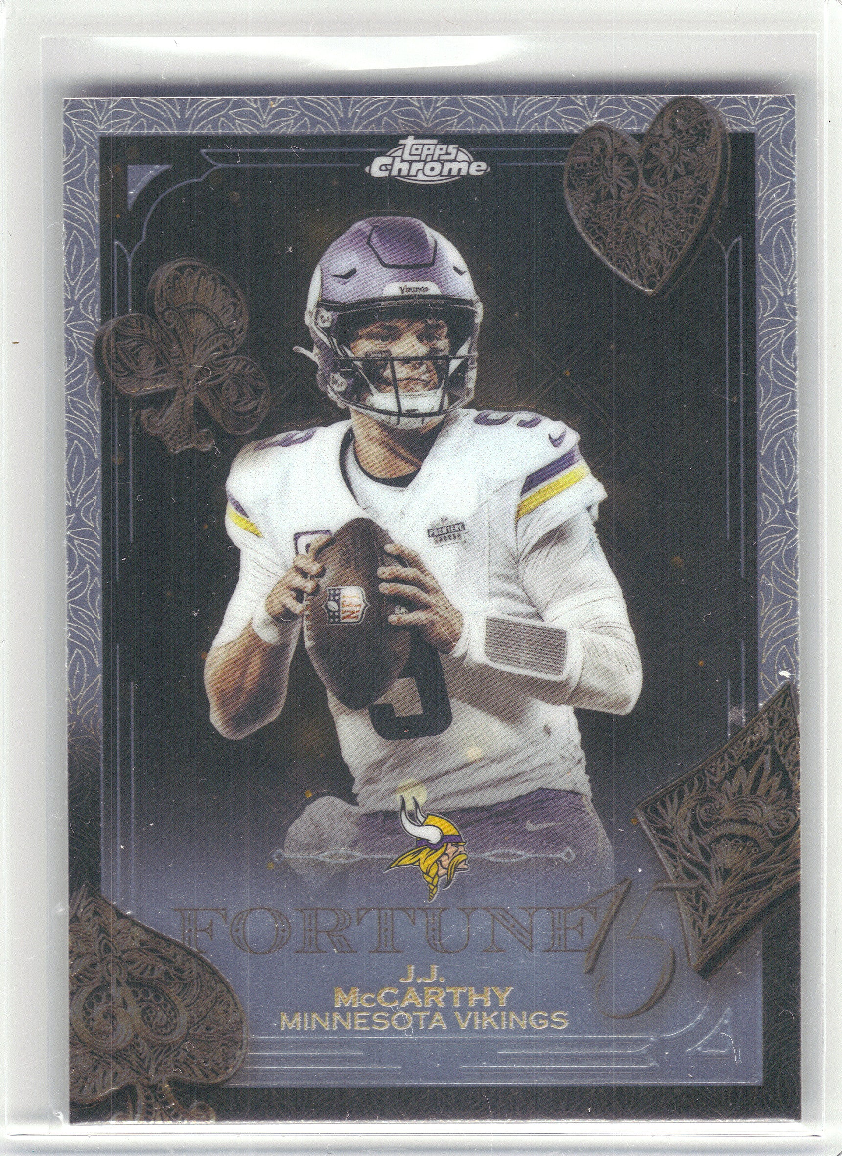 2025 Topps Chrome #F15-18 J.J. McCarthy Fortune 15 Minnesota Vikings