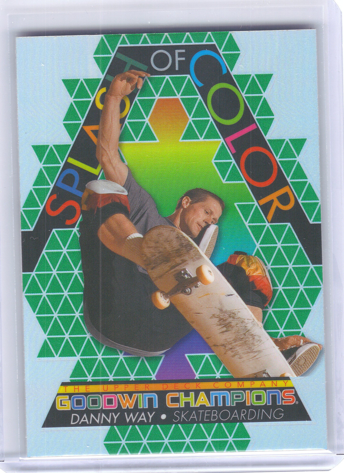 2022 Upper Deck Goodwin Champions #SCP13 Danny Way Splash of Color Platinum Rainbow