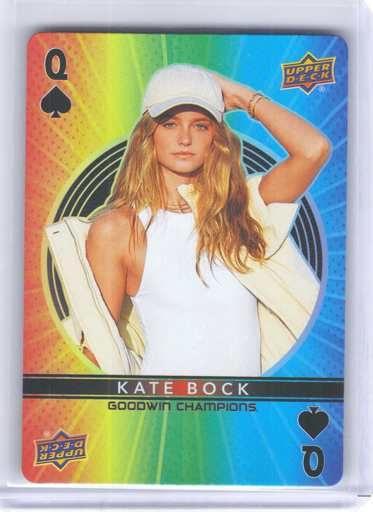 2022 Upper Deck Goodwin Champions #Q♠ Kate Bock Playing Cards