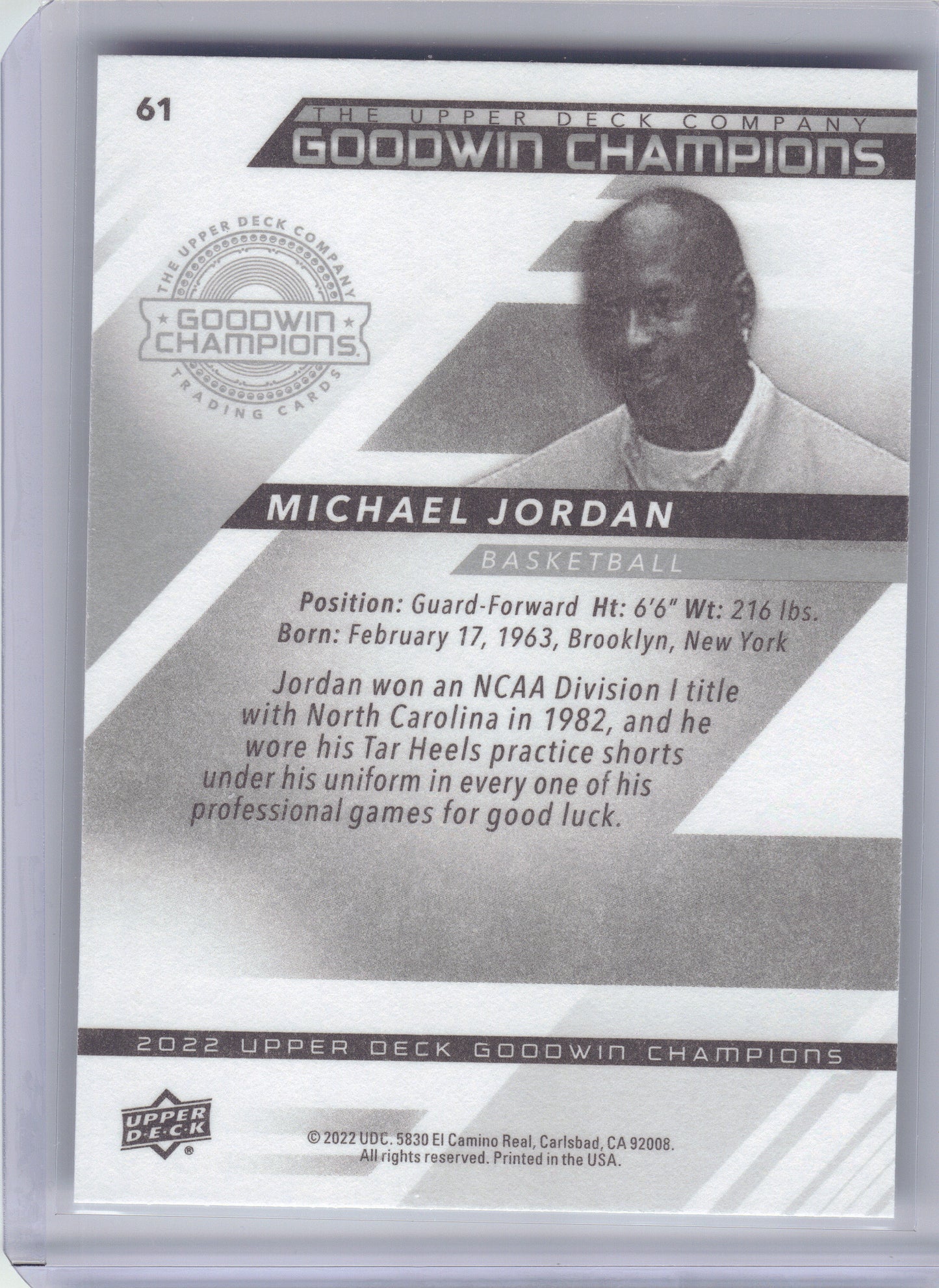 2022 Upper Deck Goodwin Champions #61 Michael Jordan