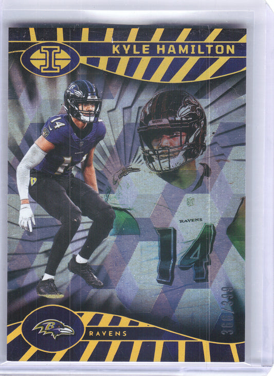 2024 Panini Illusions #9 Kyle Hamilton Cubic Trophy Collection #/399 Baltimore Ravens SN