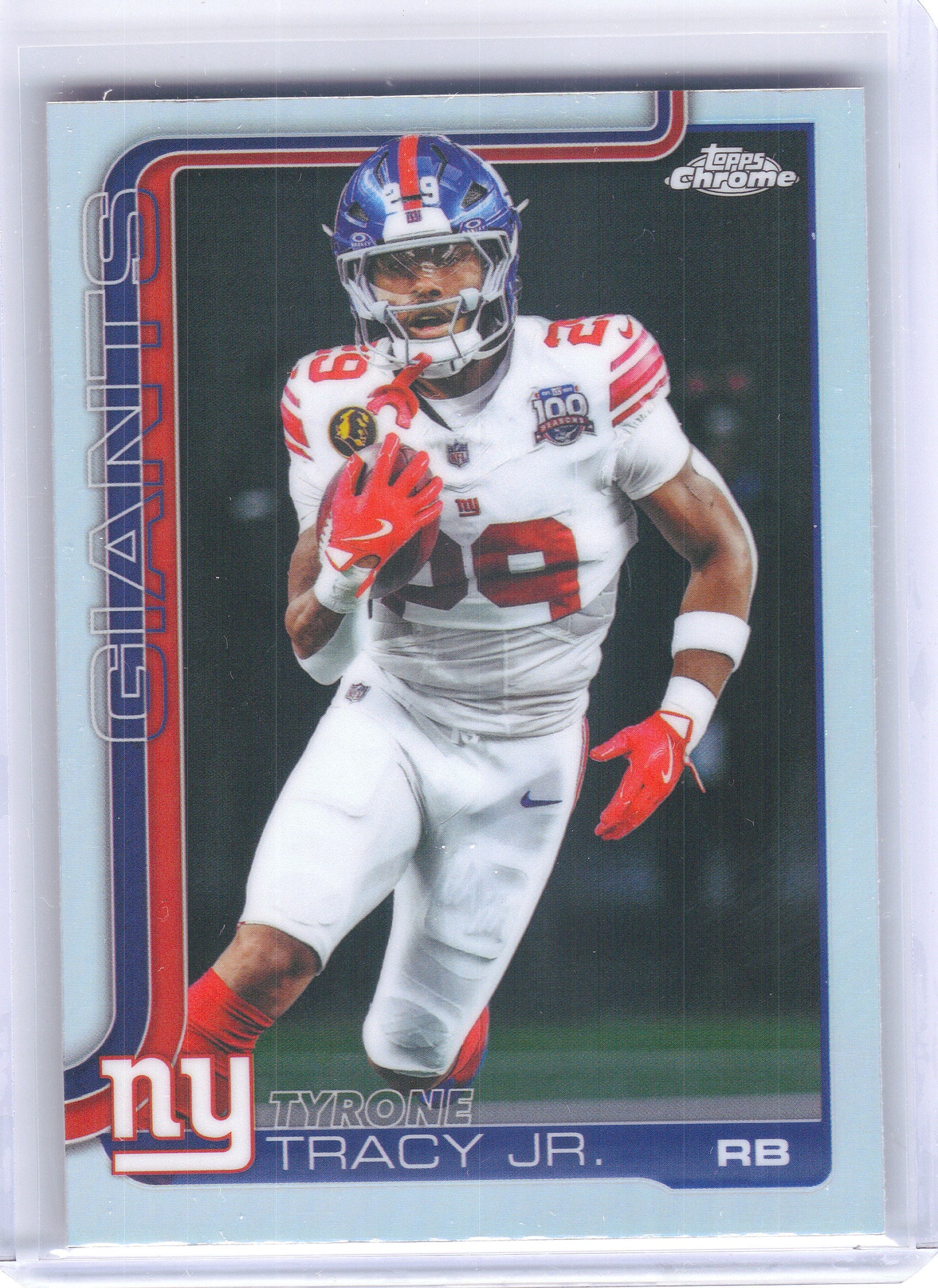 2025 Topps Chrome #228 Tyrone Tracy Jr. Refractor New York Giants