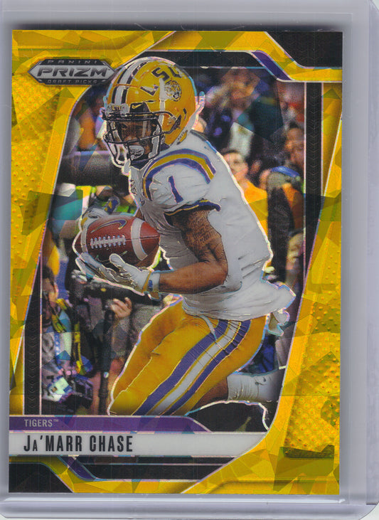 2025 Panini Prizm Draft Picks #180 Ja'Marr Chase Prizms Gold Ice LSU Tigers