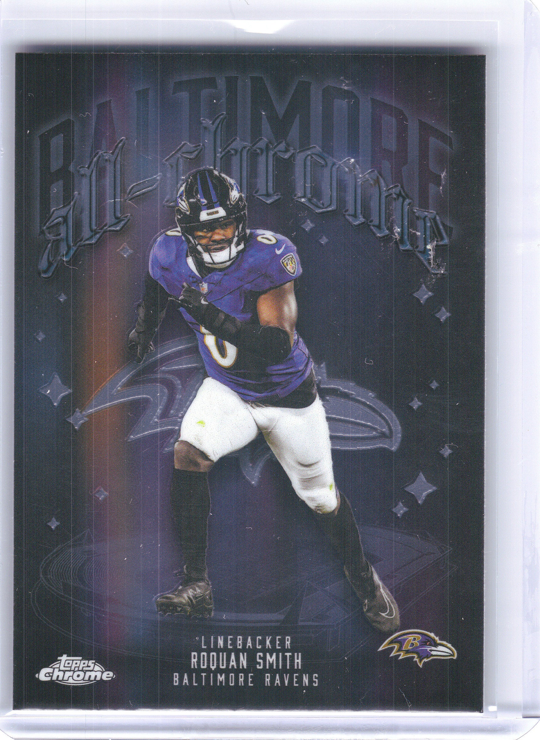 2025 Topps Chrome #ACT-21 Roquan Smith All Chrome Team Baltimore Ravens