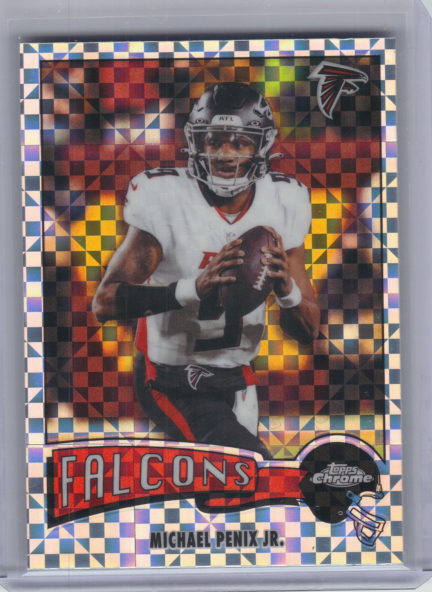2025 Topps Chrome #1975-2 Michael Penix Jr. 1975 Topps X-Fractor Atlanta Falcons