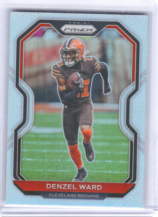 2020 Panini Prizm #63 Denzel Ward Prizm Silver Cleveland Browns