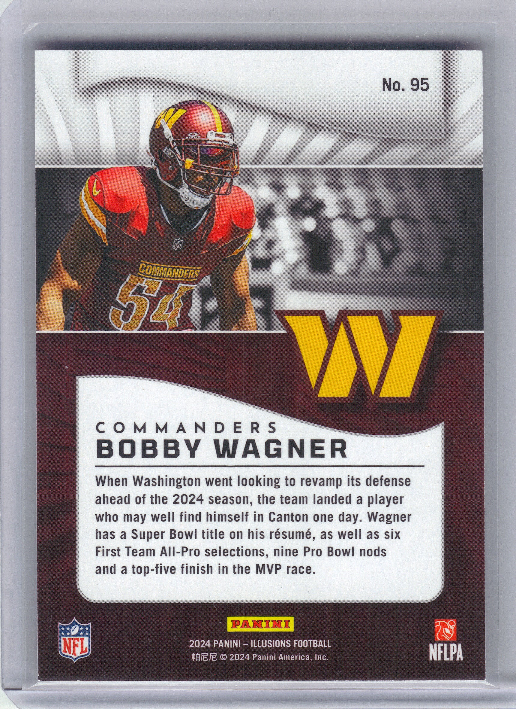2024 Panini Illusions #95 Bobby Wagner Hobby55pt Washington Commanders
