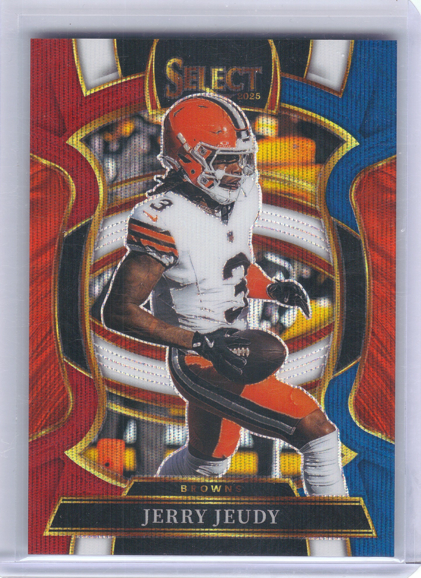 2025 Panini Select #56 Jerry Jeudy Tri-Color Prizm #/399 Cleveland Browns SN