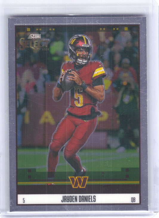 2025 Panini Select #12 Jayden Daniels Score Select Throwback Washington Commanders