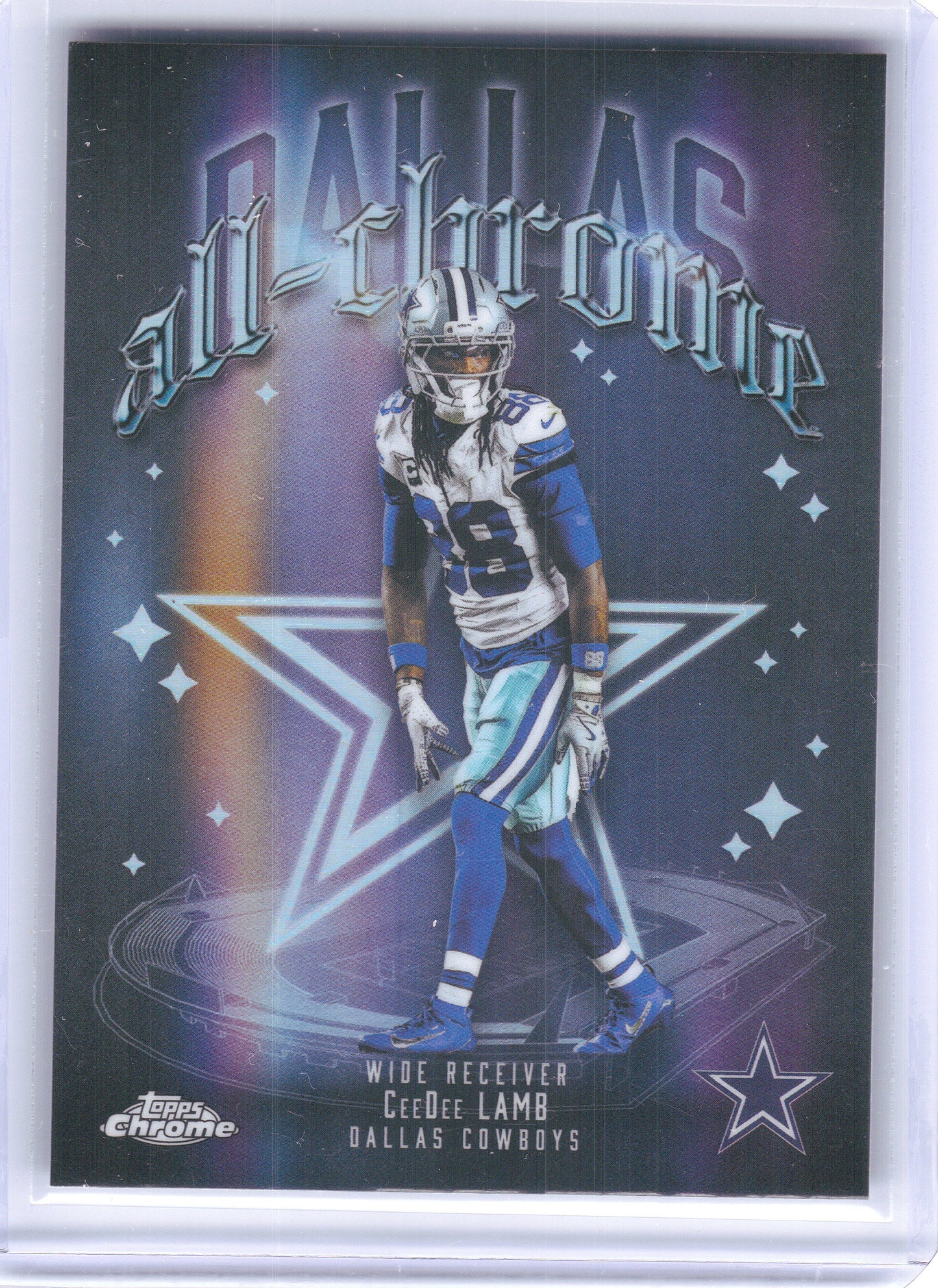 2025 Topps Chrome #ACT-8 CeeDee Lamb All-Chrome Team Refractor Dallas Cowboys