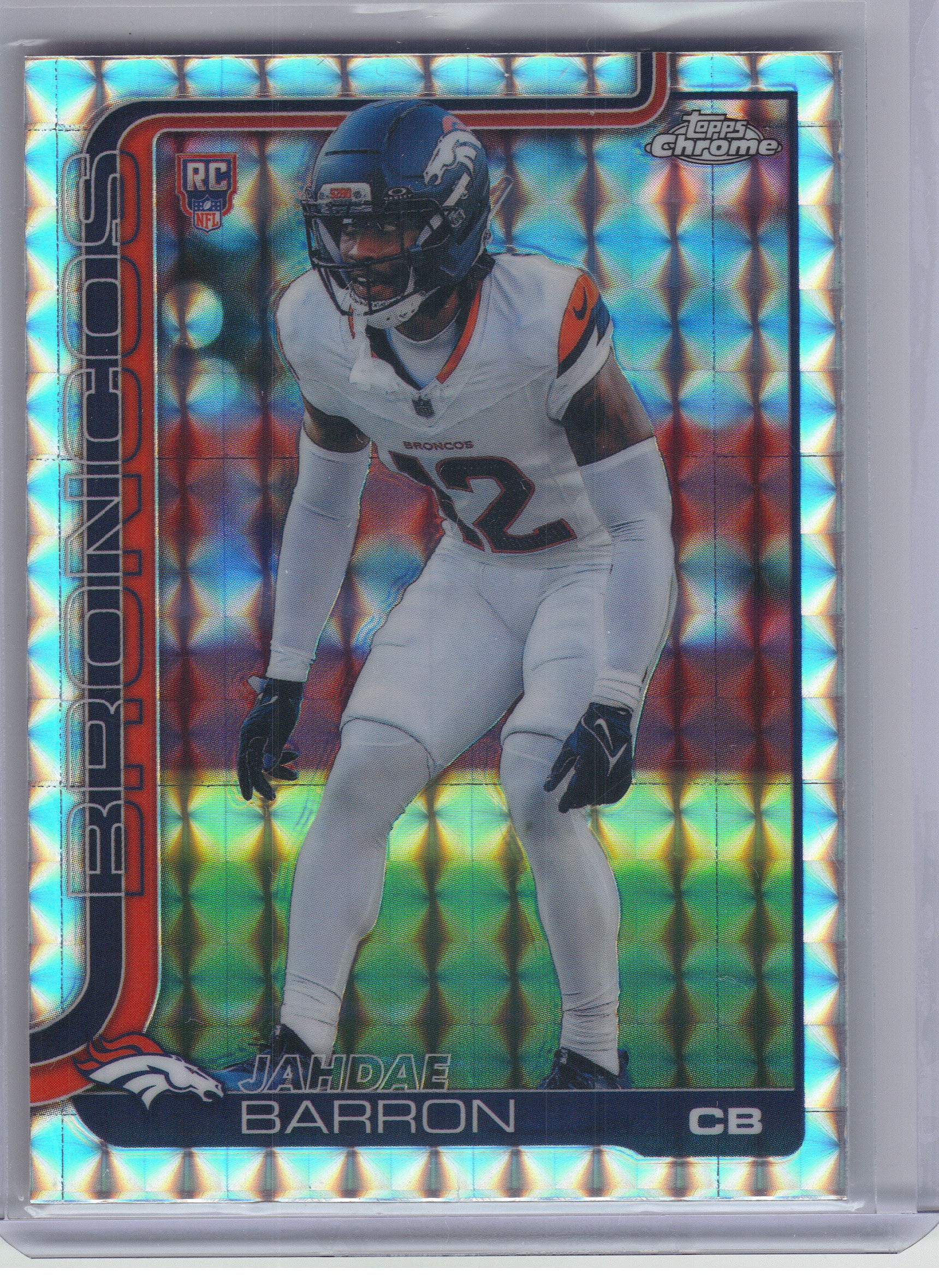 2025 Topps Chrome #359 Jahdae Barron Geometric Refractor Denver Broncos RC