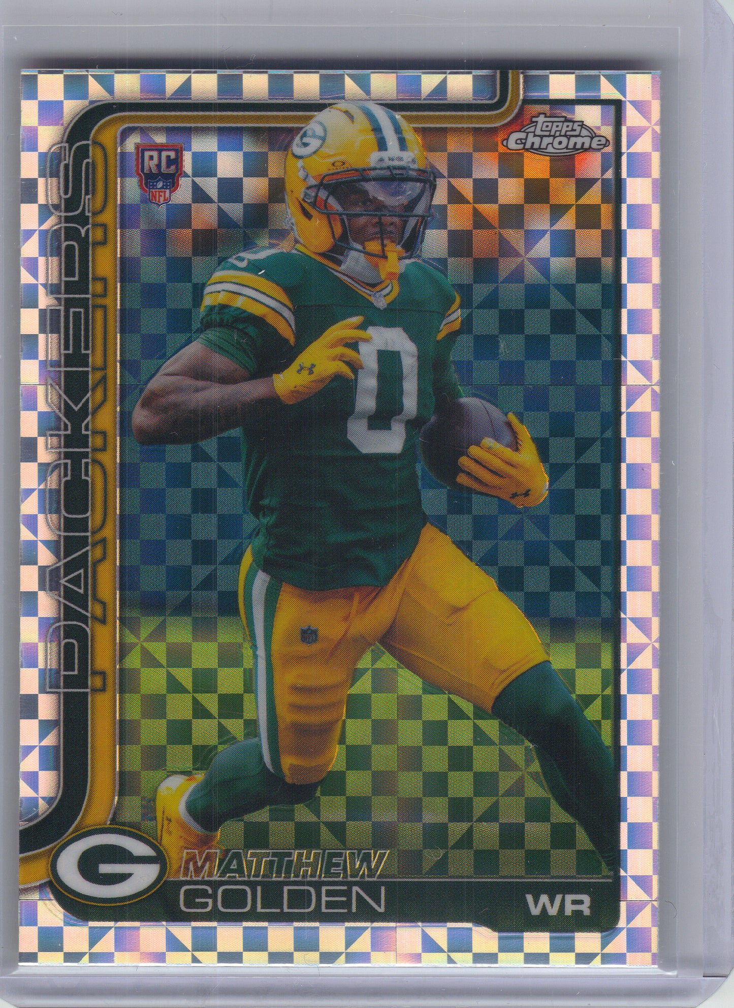 2025 Topps Chrome #333 Matthew Golden X-Fractor Green Bay Packers RC
