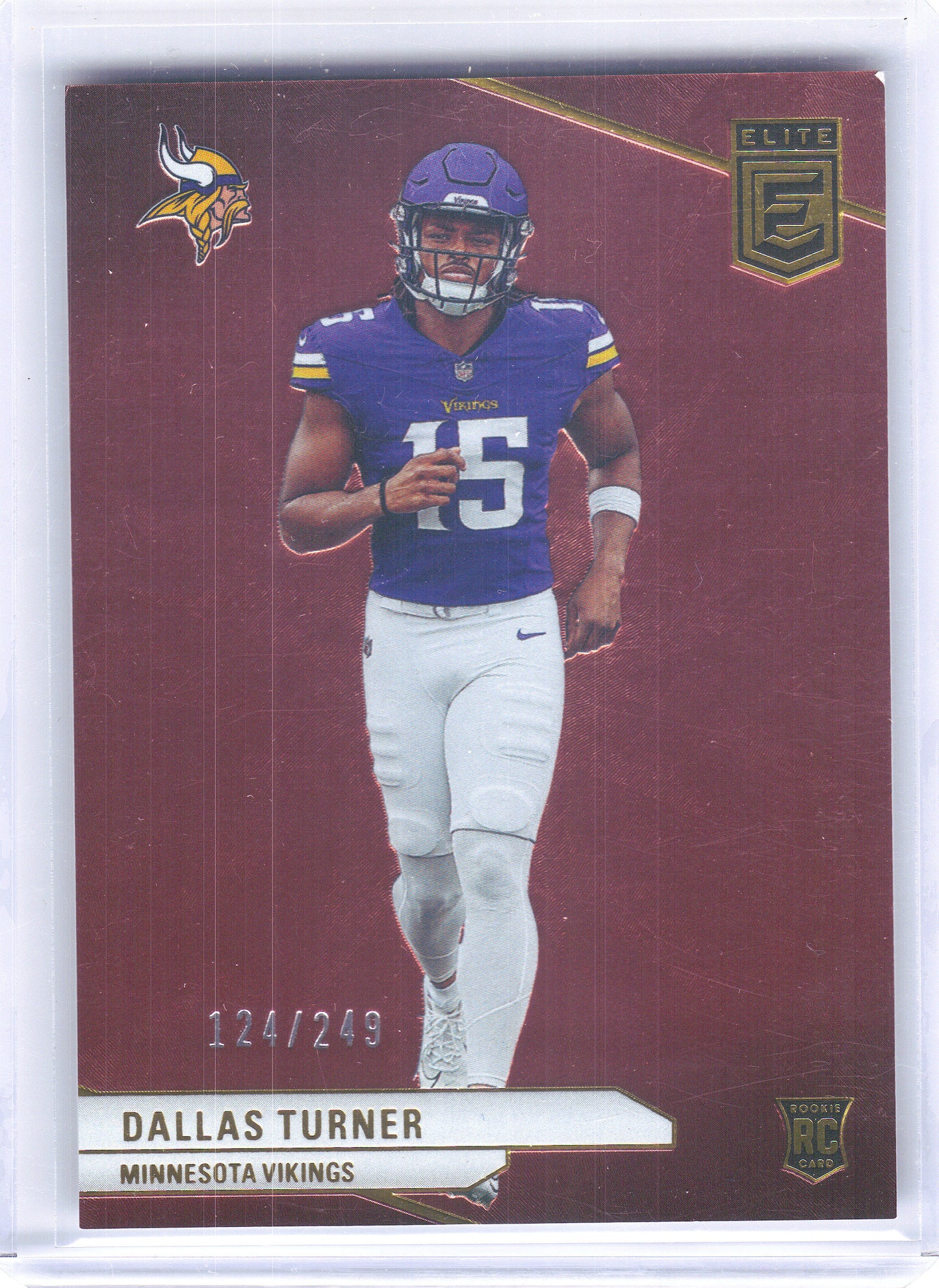 2024 Donruss Elite #170 Dallas Turner Maroon #/249 Minnesota Vikings SN, RC