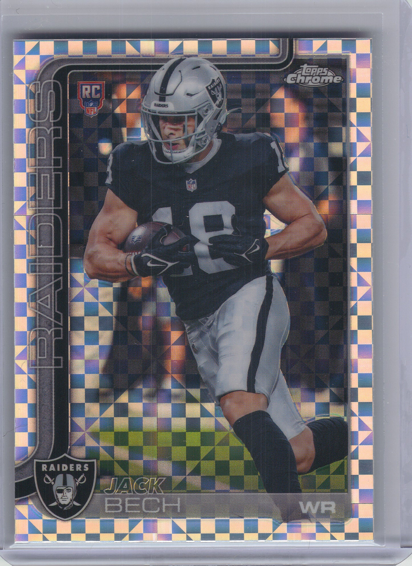 2025 Topps Chrome #388 Jack Bech X-Fractor Las Vegas Raiders RC