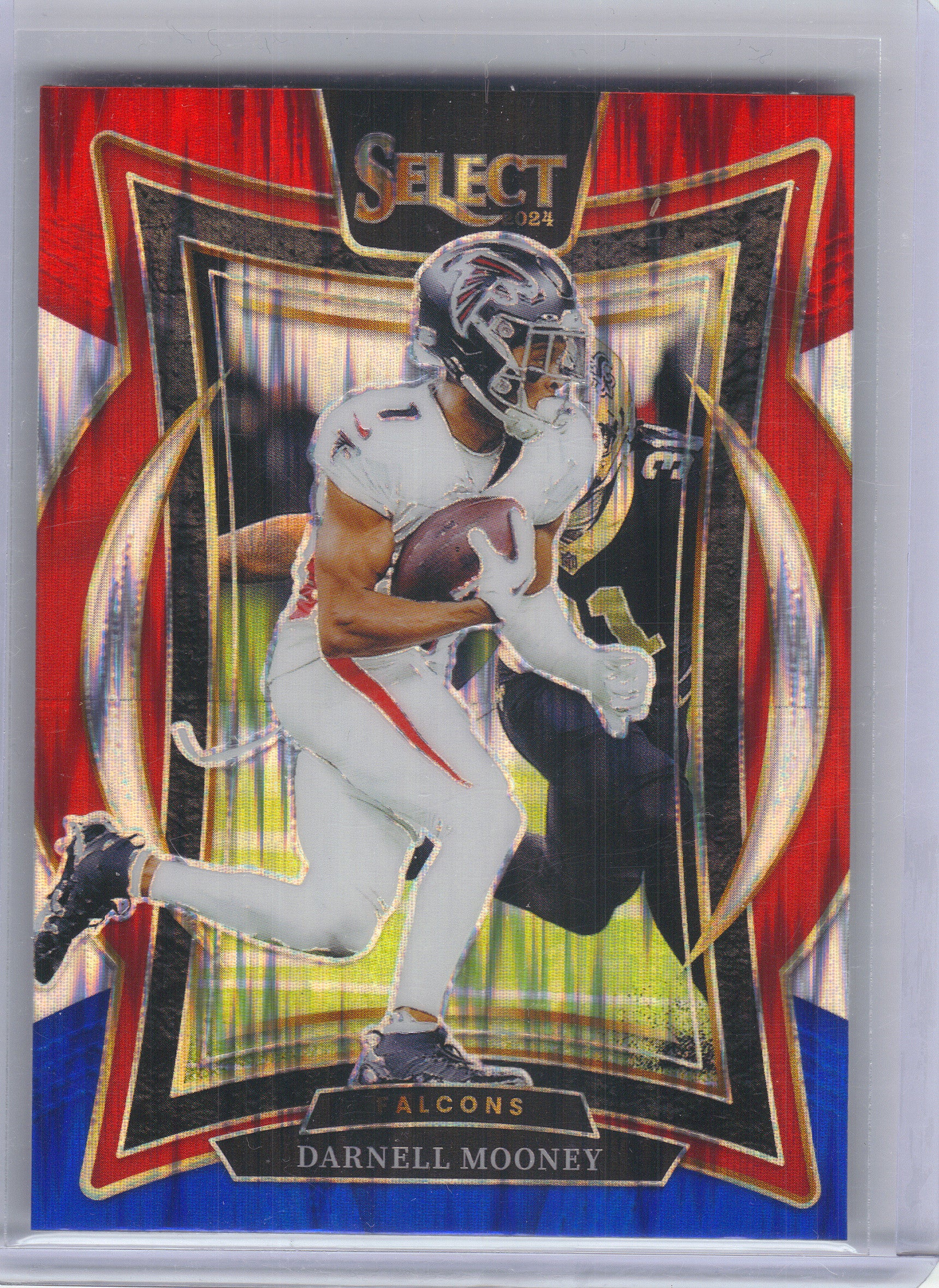 2024 Panini Select #44 Darnell Mooney Red & Blue Prizm Shock Atlanta Falcons