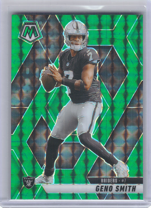 2025 Panini Mosaic #101 Geno Smith Mosaic Green Las Vegas Raiders
