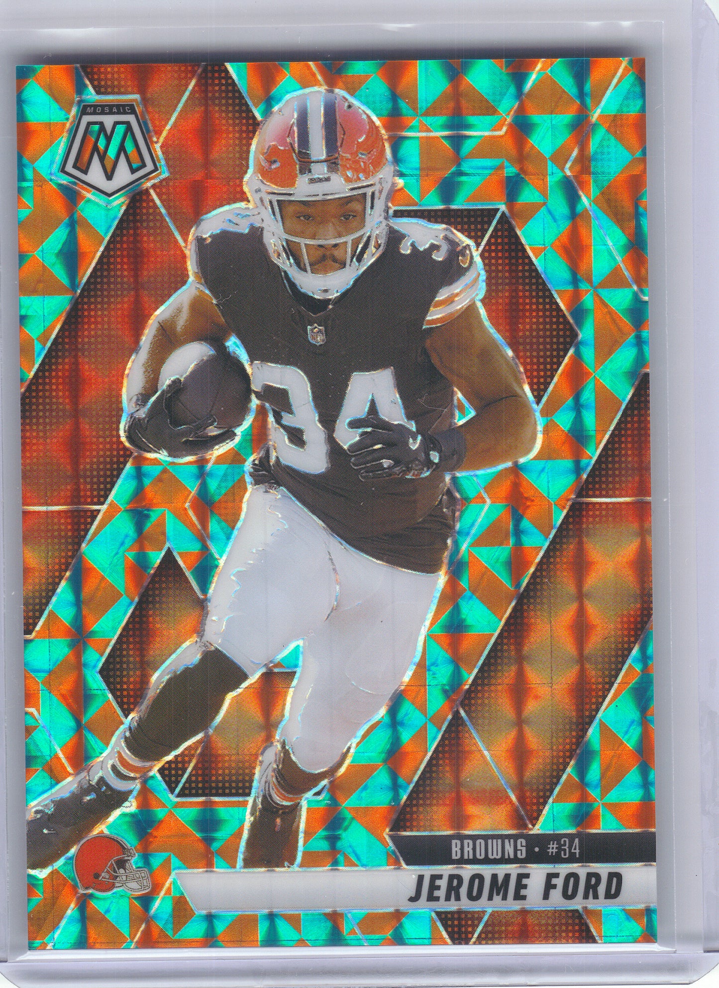 2025 Panini Mosaic #4 Jerome Ford Mosaic Tessellation #/15 Cleveland Browns SN