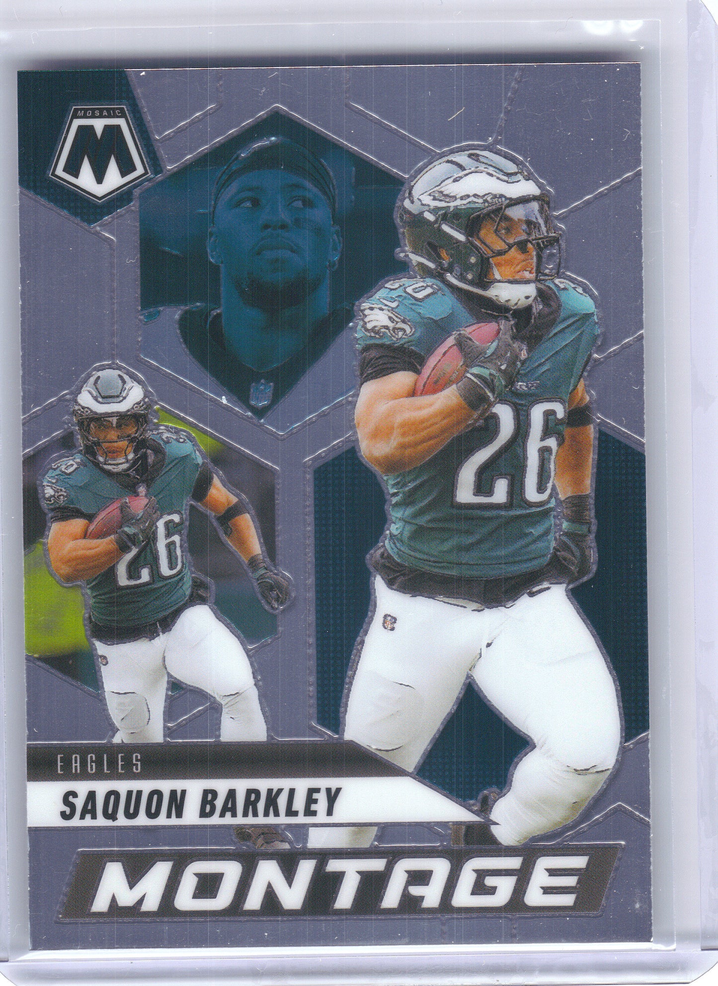 2025 Panini Mosaic #12 Saquon Barkley Montage Philadelphia Eagles
