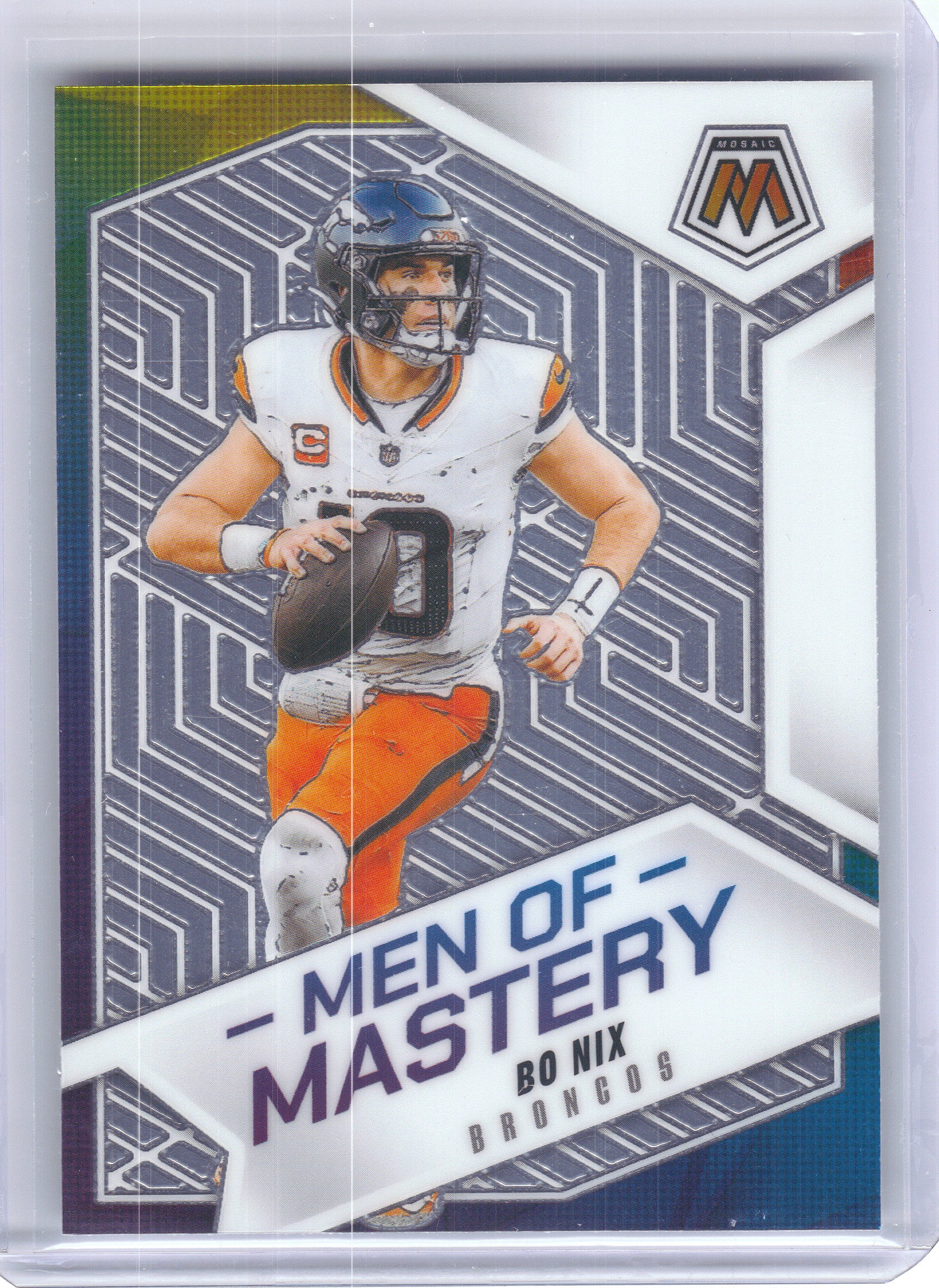 2025 Panini Mosaic #7 Bo Nix Men of Mastery Denver Broncos